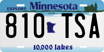 MN license plate 810TSA