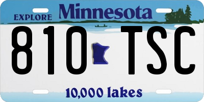 MN license plate 810TSC