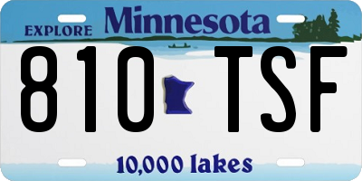 MN license plate 810TSF