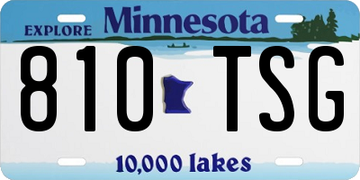 MN license plate 810TSG