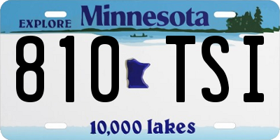 MN license plate 810TSI