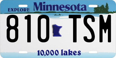 MN license plate 810TSM