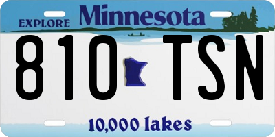 MN license plate 810TSN
