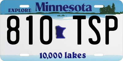 MN license plate 810TSP
