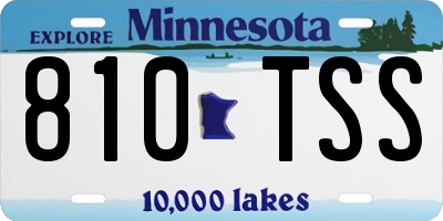 MN license plate 810TSS