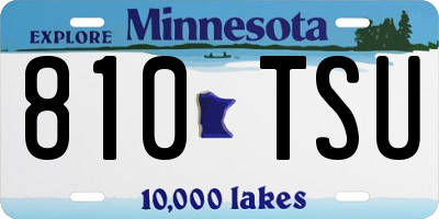 MN license plate 810TSU