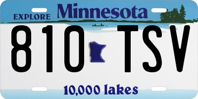 MN license plate 810TSV
