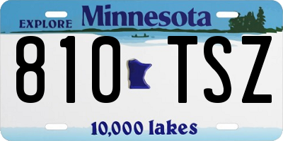 MN license plate 810TSZ