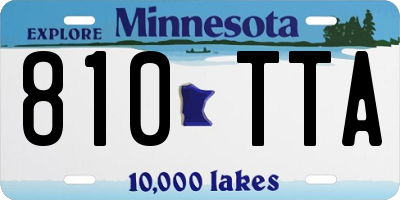 MN license plate 810TTA