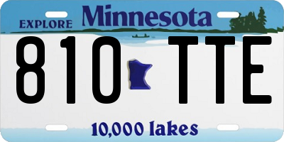 MN license plate 810TTE