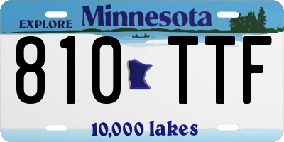 MN license plate 810TTF