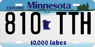 MN license plate 810TTH
