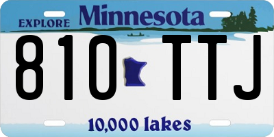 MN license plate 810TTJ