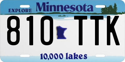 MN license plate 810TTK