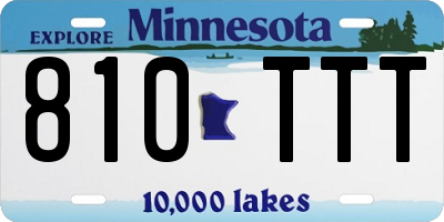 MN license plate 810TTT