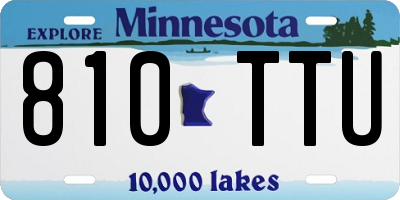 MN license plate 810TTU