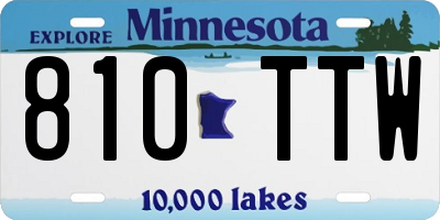 MN license plate 810TTW