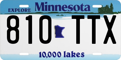 MN license plate 810TTX