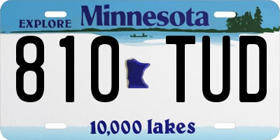 MN license plate 810TUD