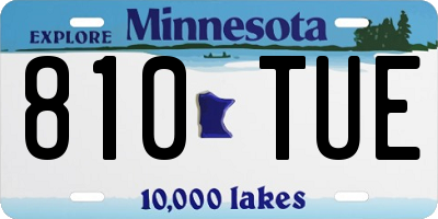 MN license plate 810TUE