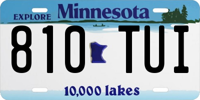 MN license plate 810TUI