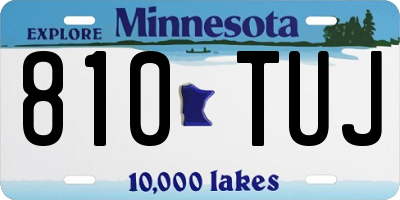 MN license plate 810TUJ