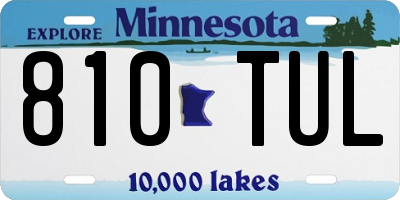 MN license plate 810TUL