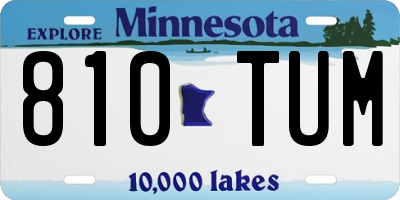MN license plate 810TUM