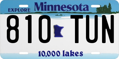 MN license plate 810TUN