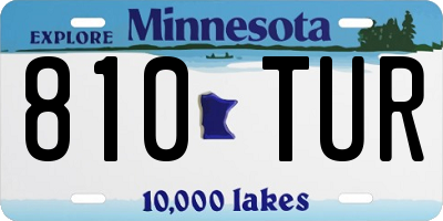 MN license plate 810TUR