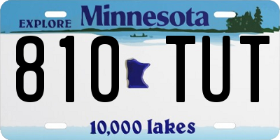 MN license plate 810TUT