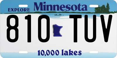 MN license plate 810TUV