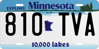 MN license plate 810TVA