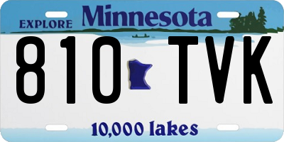 MN license plate 810TVK