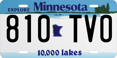 MN license plate 810TVO