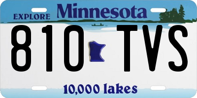 MN license plate 810TVS
