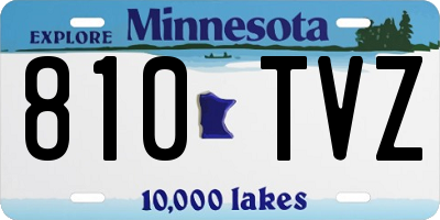 MN license plate 810TVZ