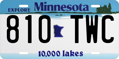 MN license plate 810TWC