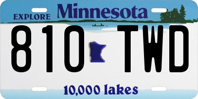 MN license plate 810TWD
