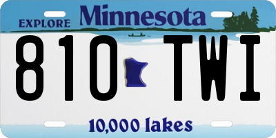MN license plate 810TWI