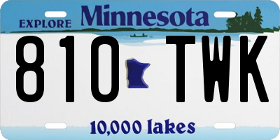 MN license plate 810TWK