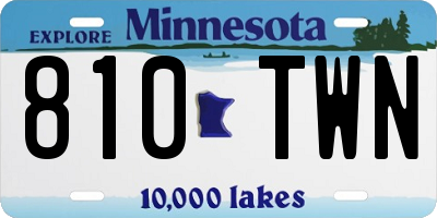 MN license plate 810TWN
