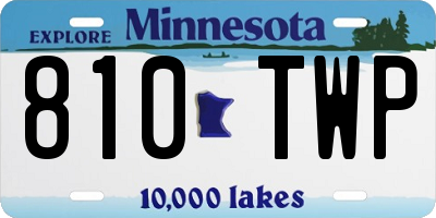 MN license plate 810TWP