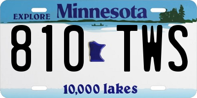 MN license plate 810TWS