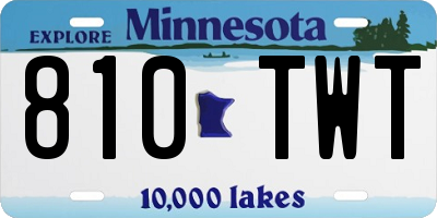 MN license plate 810TWT