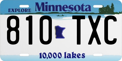 MN license plate 810TXC
