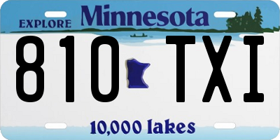 MN license plate 810TXI