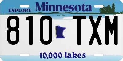 MN license plate 810TXM
