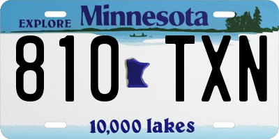 MN license plate 810TXN