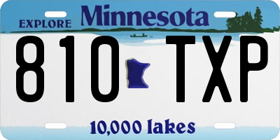 MN license plate 810TXP